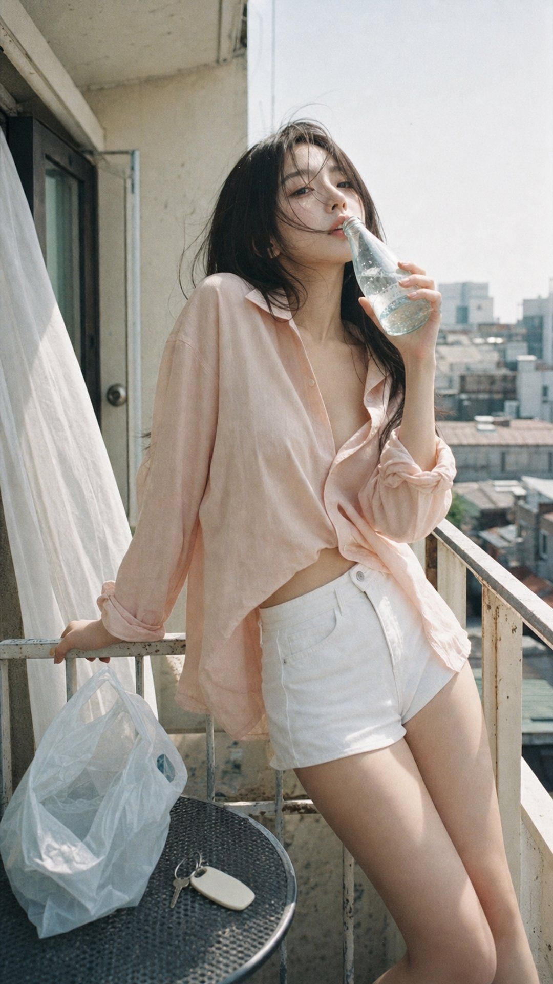 夏日阳台日系胶片感韩国女性写真
