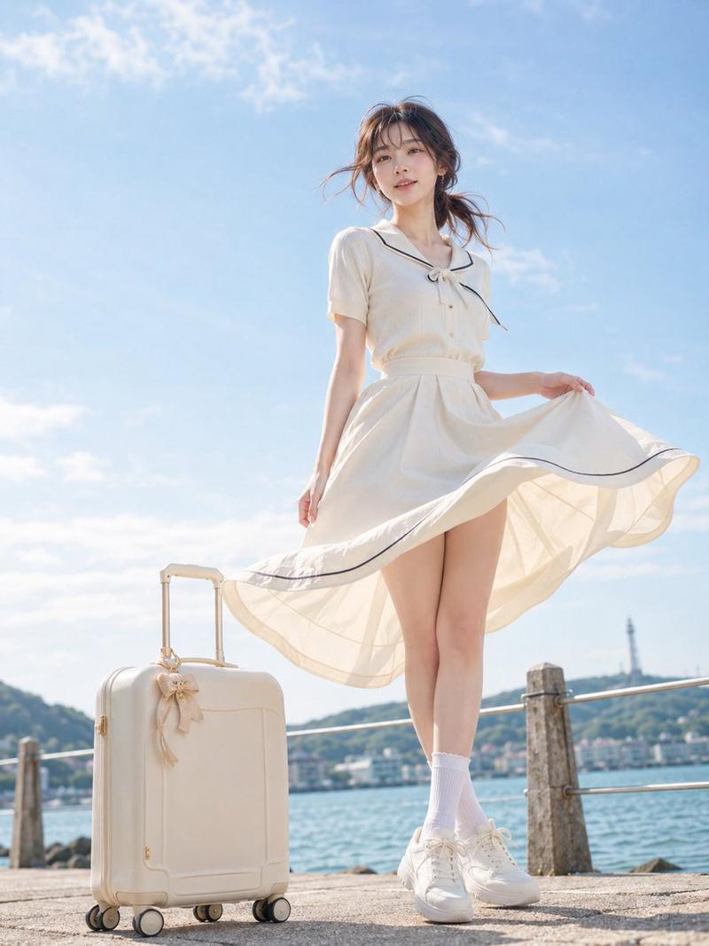 海风旅程日系夏日海滨全景写真