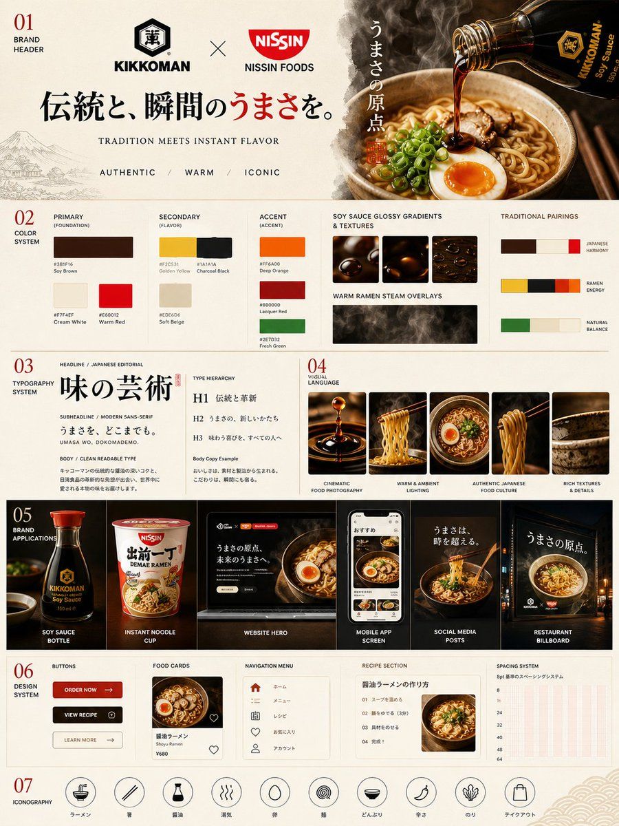 龟甲万与日清品牌体系海报