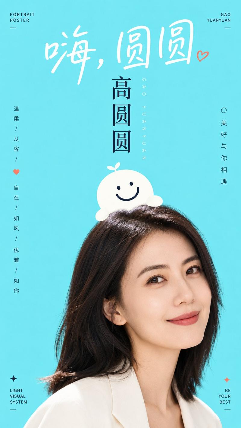 柳岩明亮清爽图文合成视觉