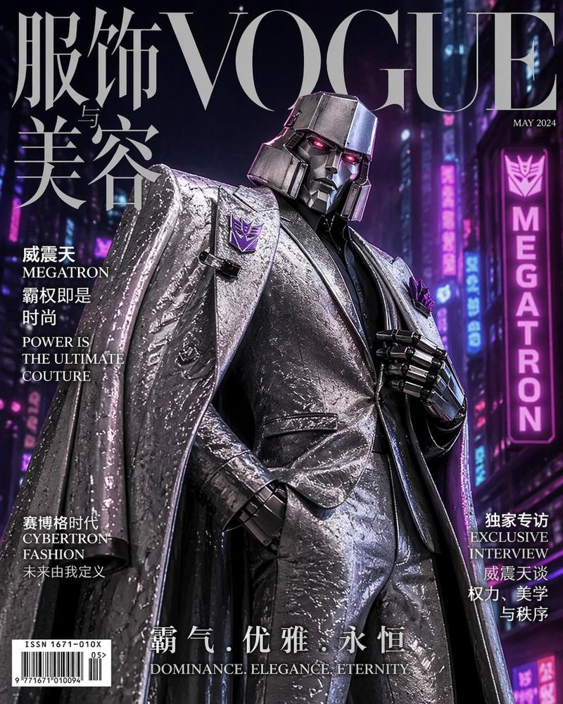 威震天高定西装时尚大片