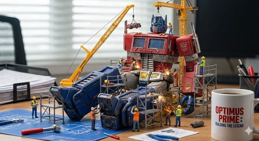 视觉震撼:微型施工队搭建产品的超写实创意大片