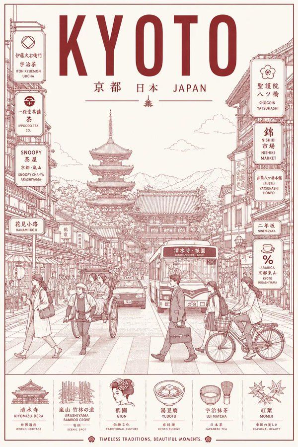 极简线条风旅行海报