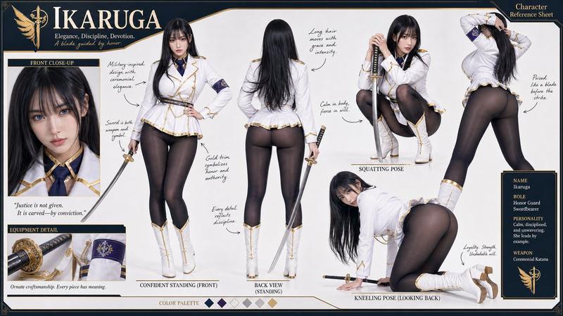 角色 Ikaruga 多角度参考图