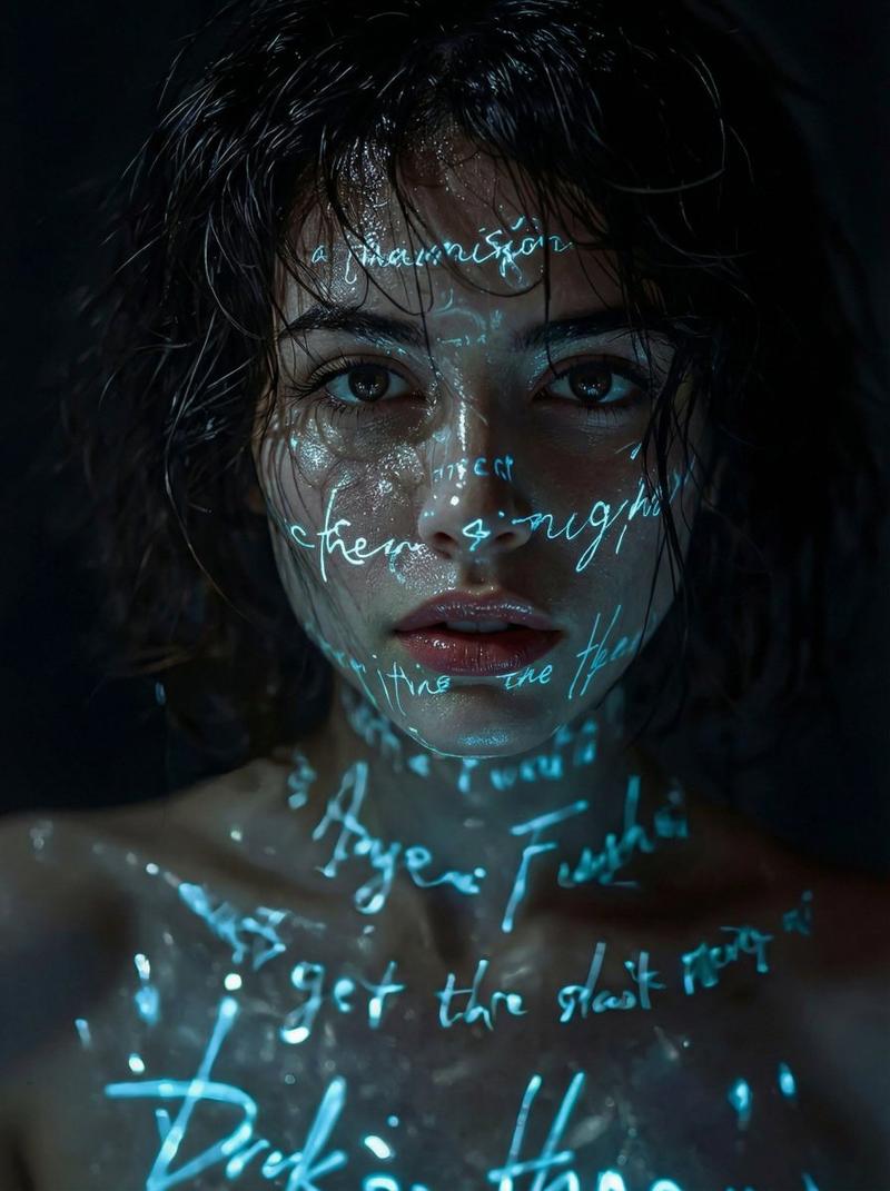 霓虹诗篇:光影缠绕下的雨夜神秘少女