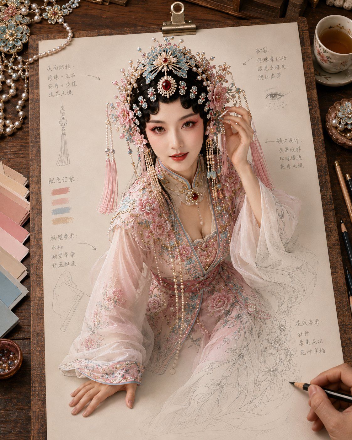 纸上成真戏韵妆造设定稿实景视觉