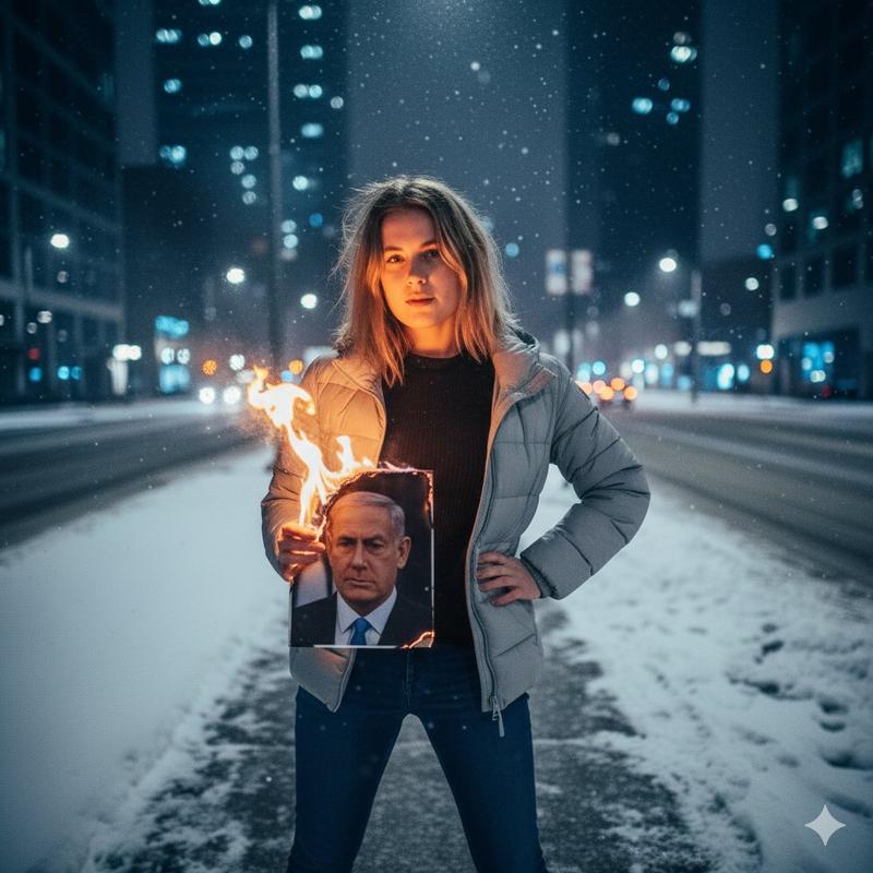 燃烧旧秩序:雪中借火点烟的叛逆少女