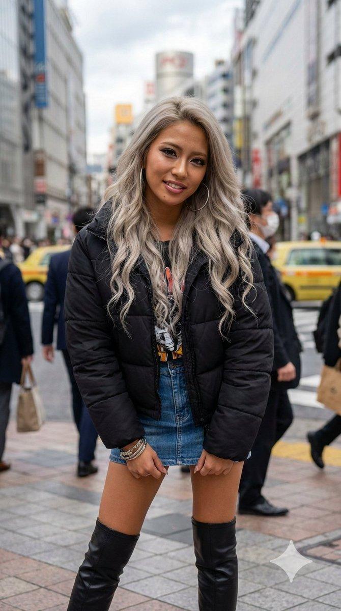 涩谷街头的平成辣妹少女