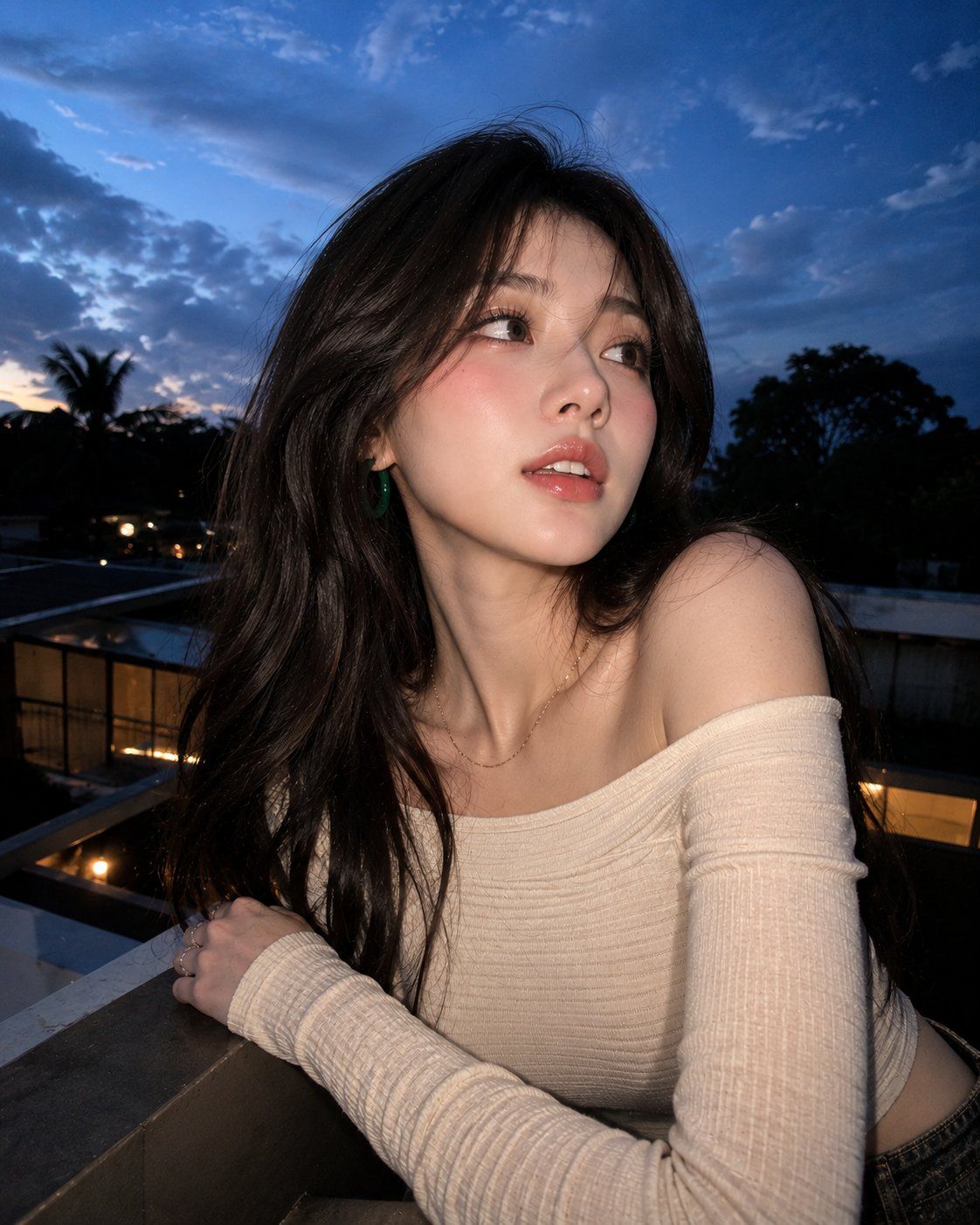 抖音风高角度自拍美女超真实人像