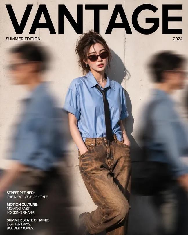 VANTAGE高端时尚杂志封面街头摄影