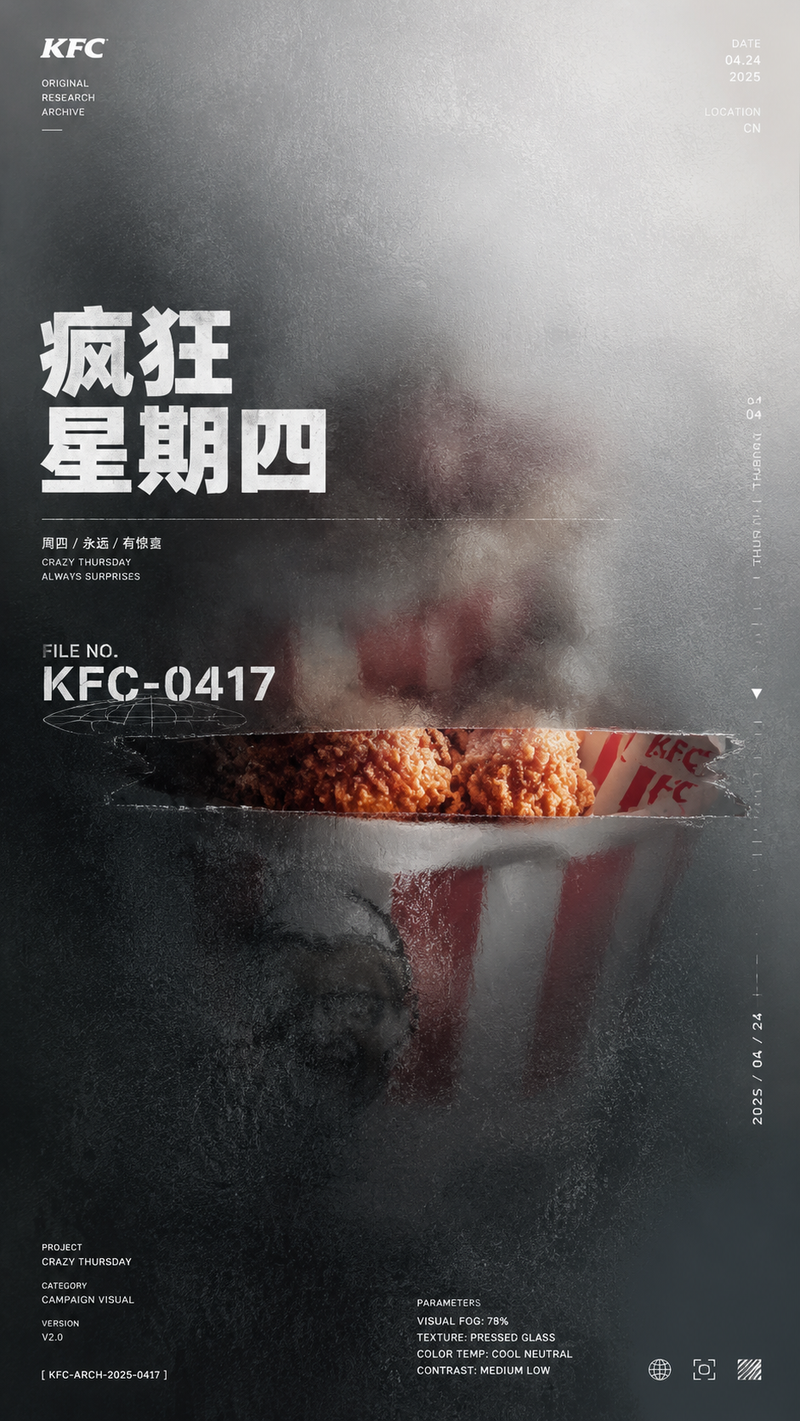 以具体主题内容为核心生成一张具有作品集封面秩序的视觉作品。核心对象不要完整陈列,而是先被压缩成一个偏离中轴的主质量,沉入半透明雾化表层与低饱和背景场之间;对象的