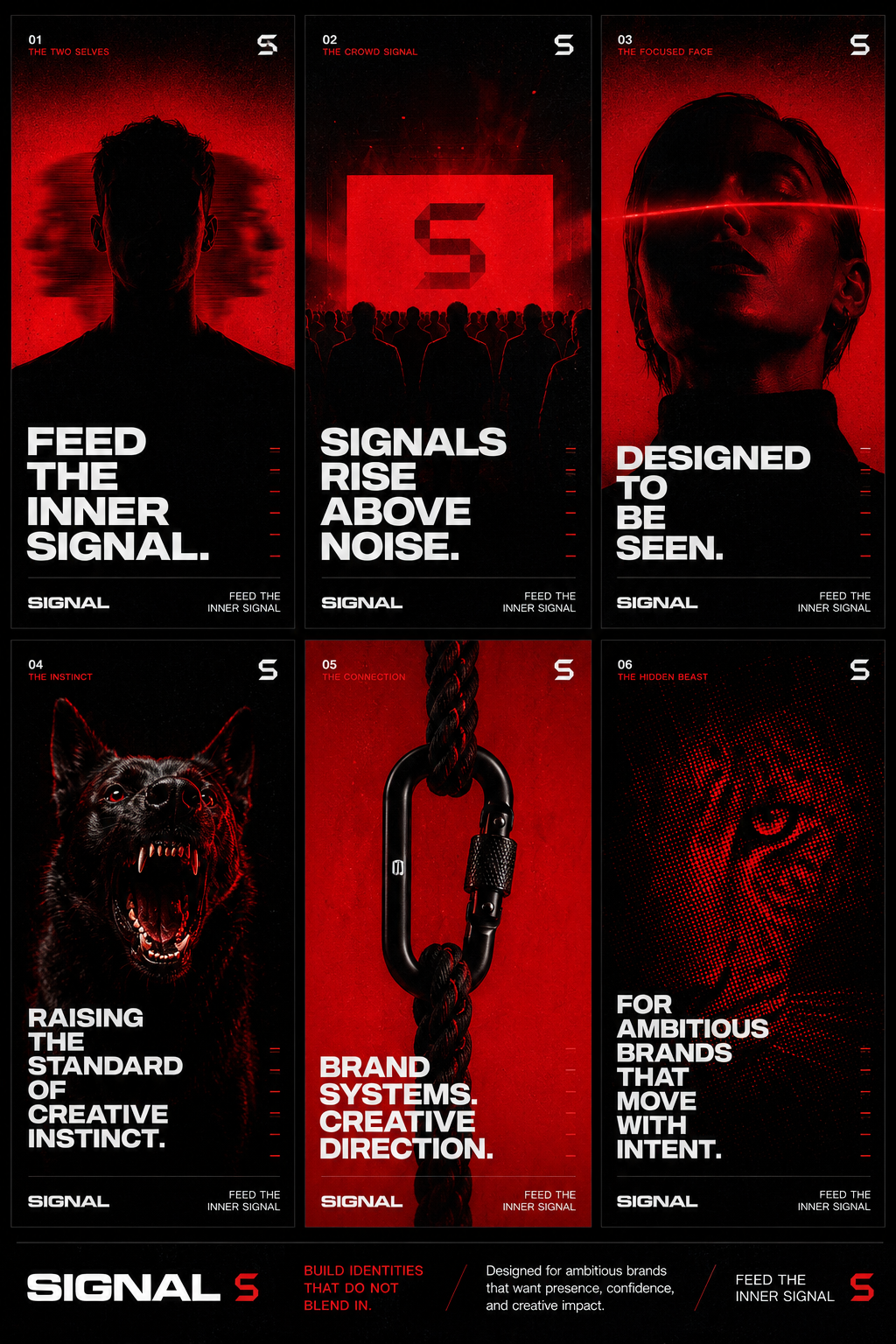 { "project_title": "INNER SIGNAL", "concept_type": "Brand Identity Poster Series