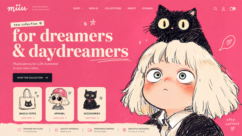 Create a landing page using this image as a reference for style and color