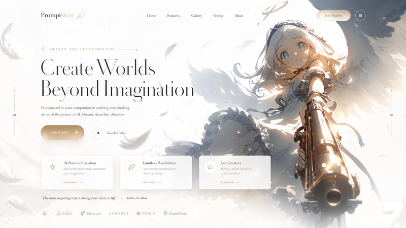 Create a landing page using this image as a reference for style and color