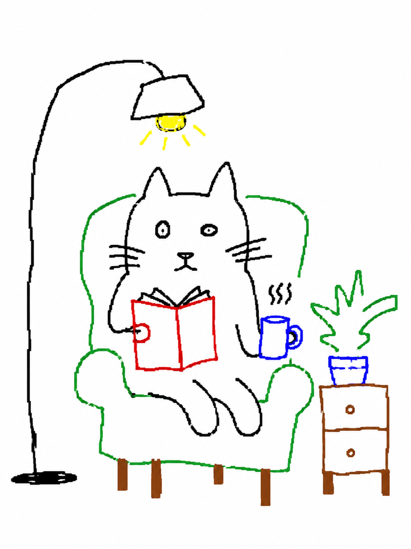Redraw the attached image in the most clumsy, scribbly, and utterly pathetic way