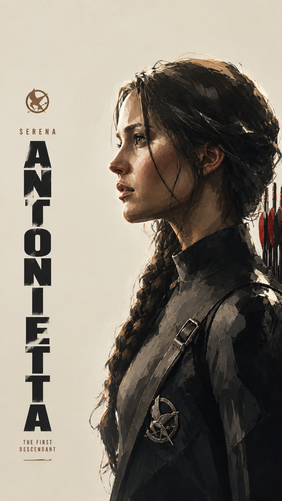Serena Antonietta from The first descendant, rendered in an Kubo tite-style thic