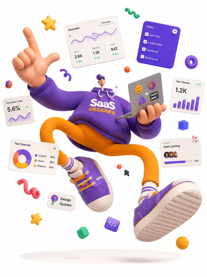 A complete single 3D illustration, exaggerated artistic editorial illustration s