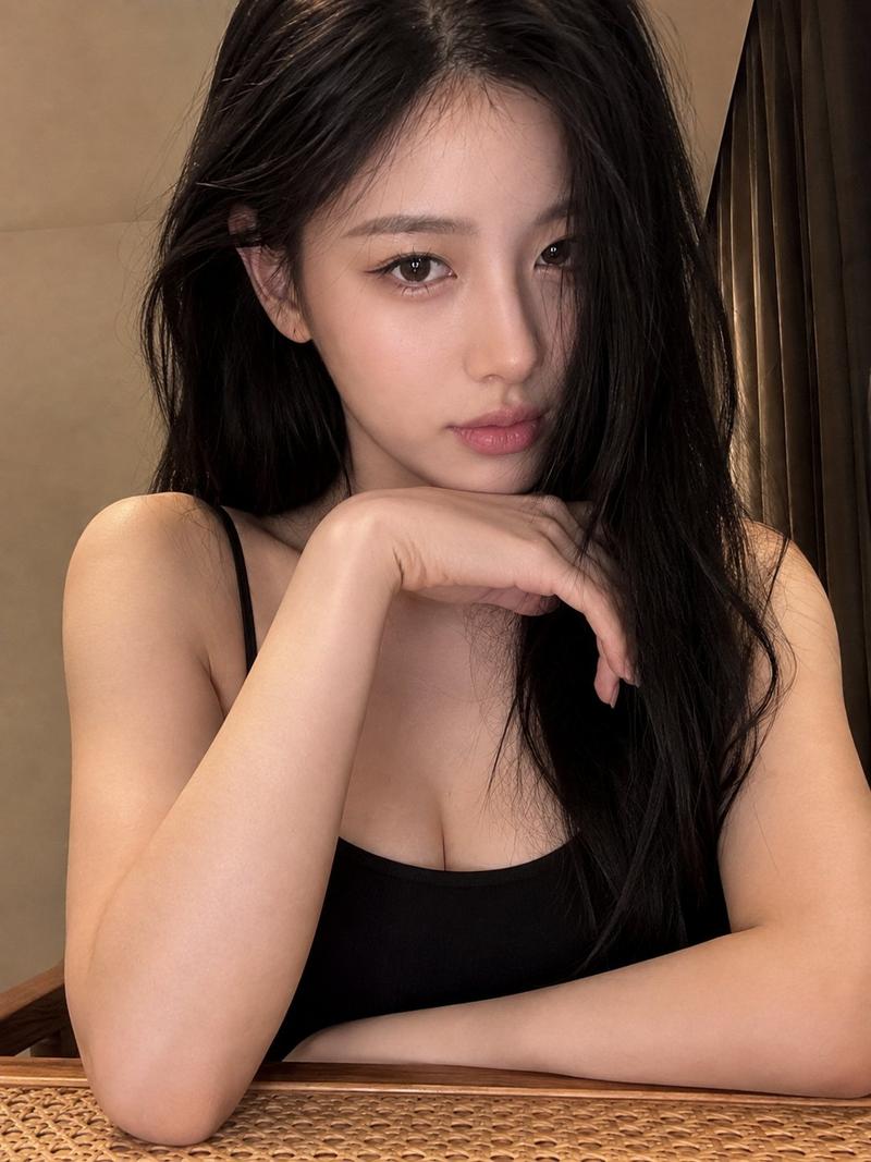 没有刻意吸引谁, 只是刚好知道你还在看。 提示词Prompt: 一位20岁出头ins韩女的逼真特写肖像自拍,白皙瓷器般的肌肤质地光滑,柔和自然妆...