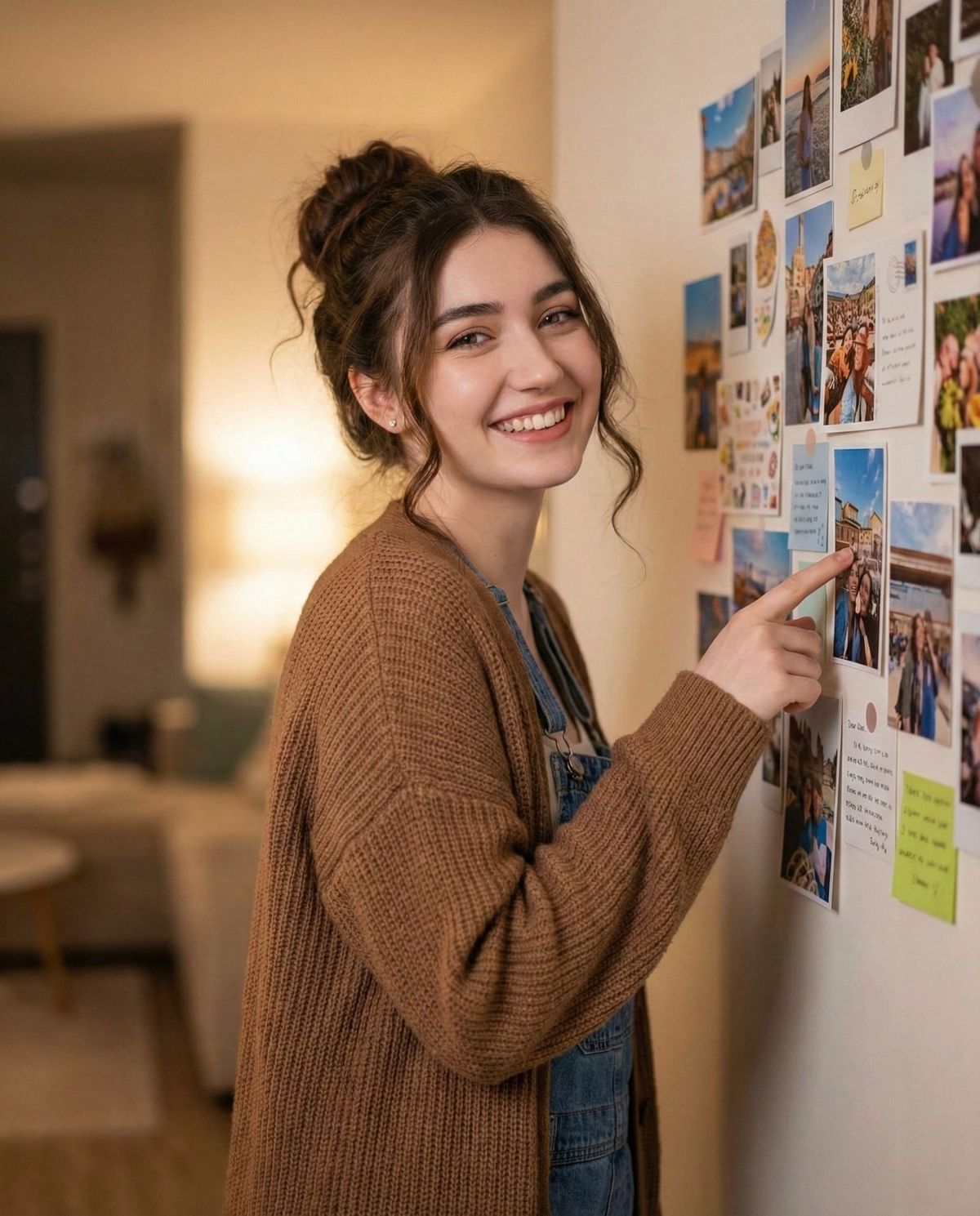 Candid Warm Indoor Portrait with Nostalgic Atmosphere