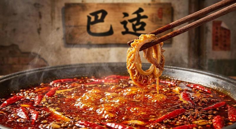 重庆火锅特写:巴适毛肚