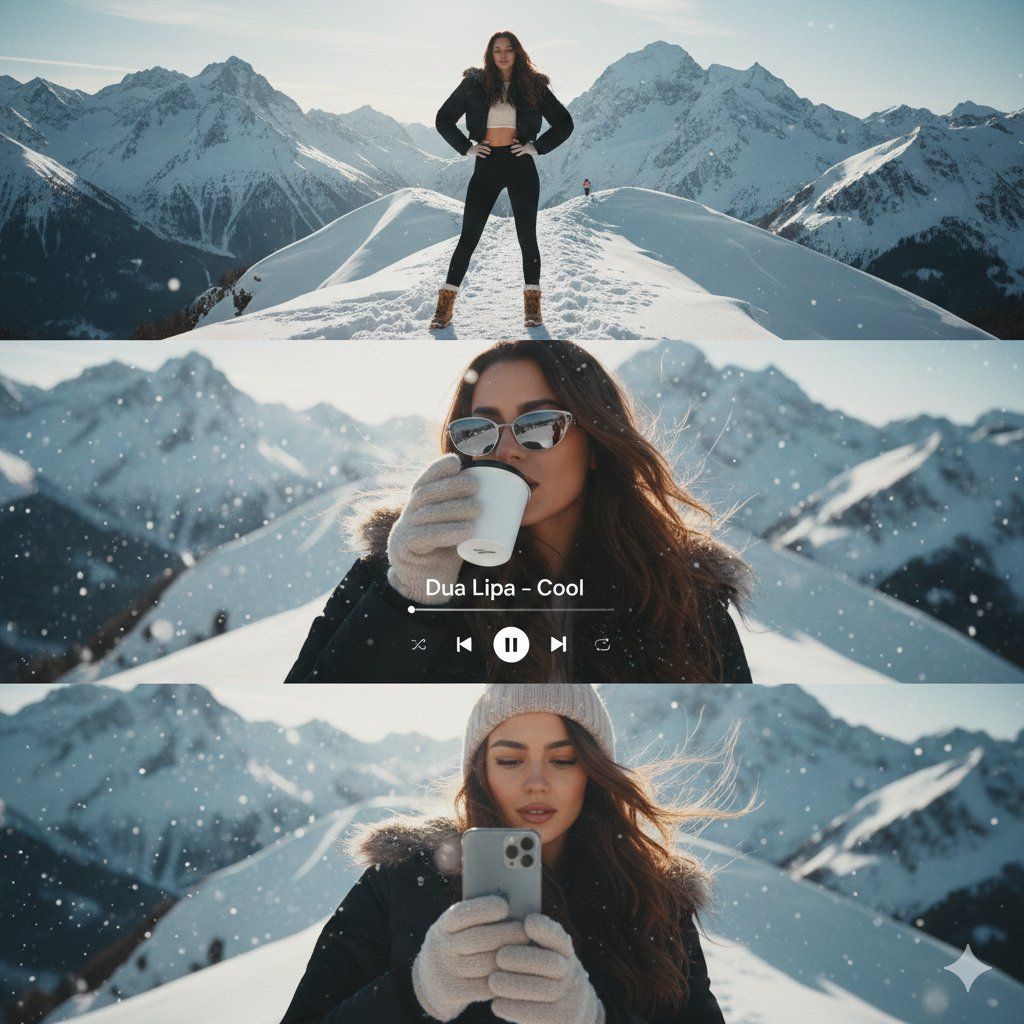 自信性感,征服雪峰