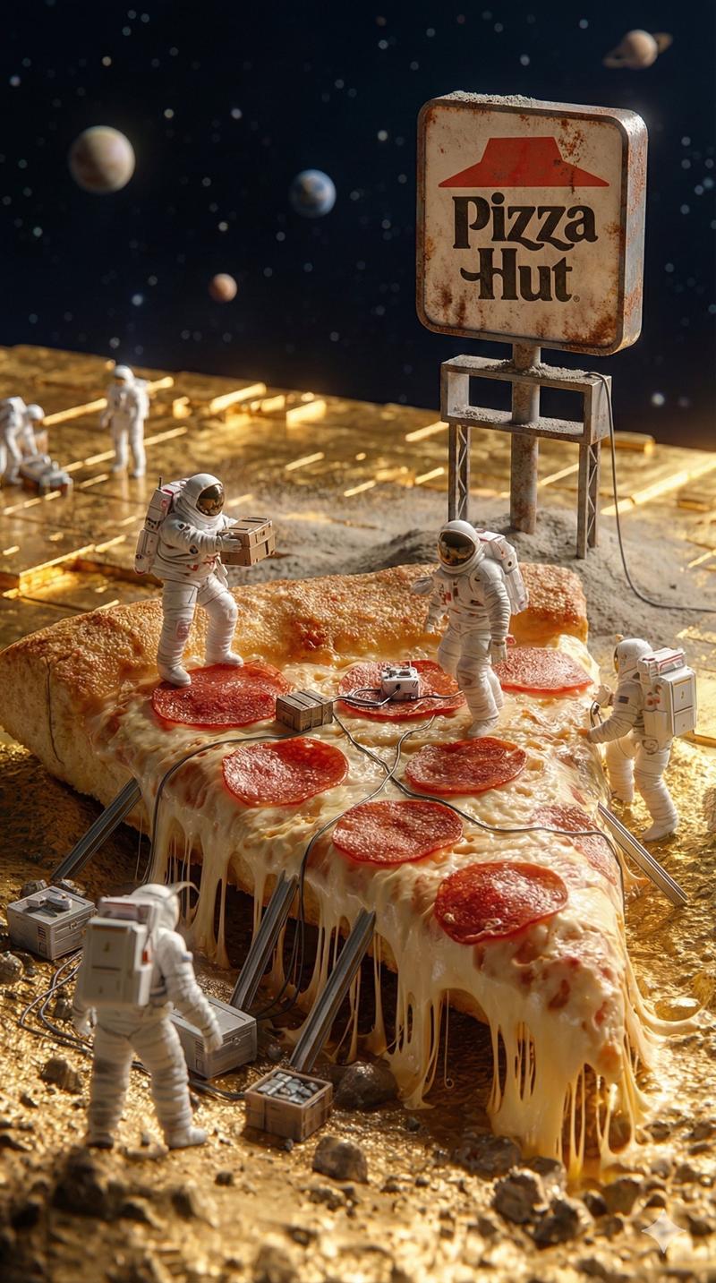 创意动画与品牌主题结合的太空场景