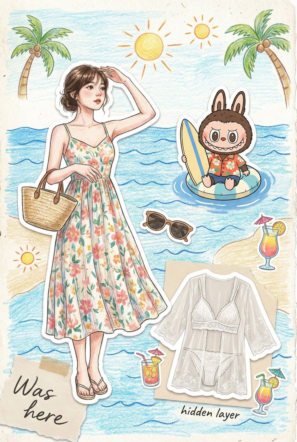 清新蓝色手账