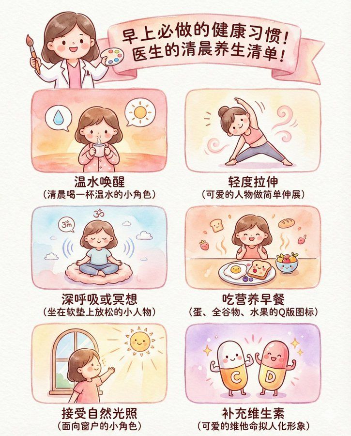 手绘美颜科普图