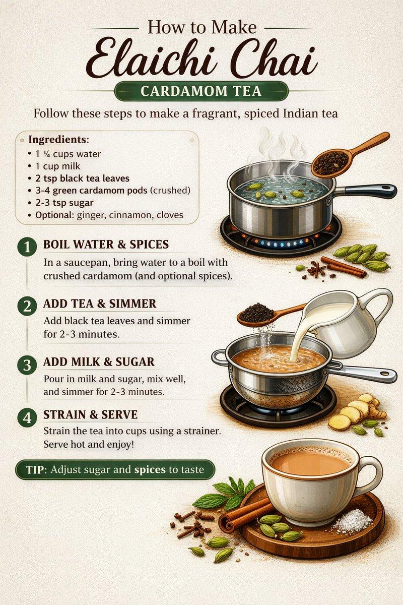 如何制作肉豆蔻奶茶信息图