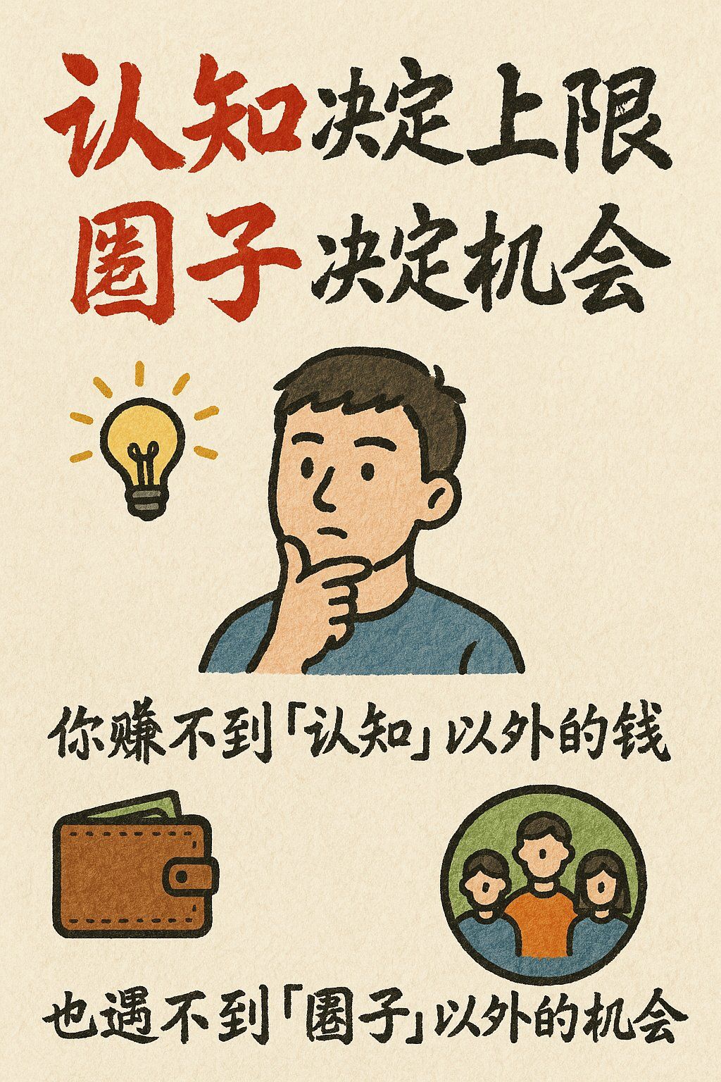 信息图卡片:认知与圈子