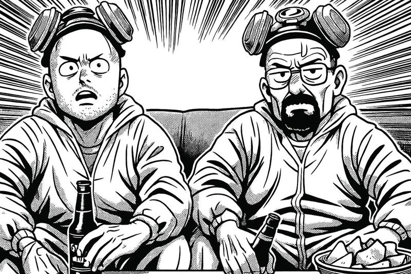 日本搞笑漫画风格插画