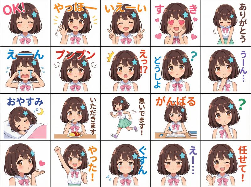 Nano Banana Pro 4:3 2K 印刷用スタンプセット