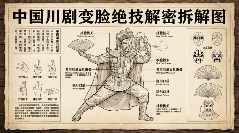 川剧变脸解密拆解图