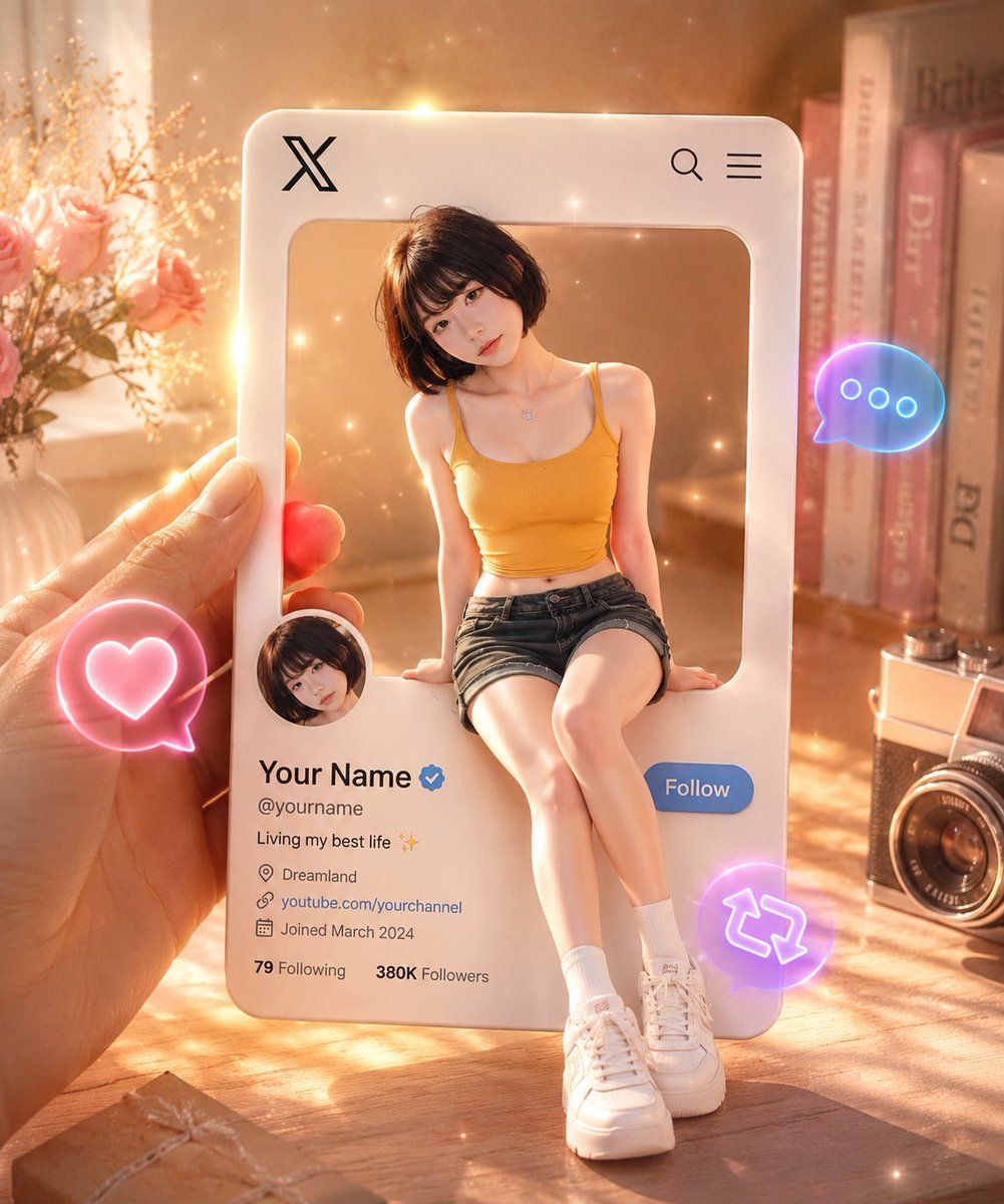 3D 社交媒体个人资料卡