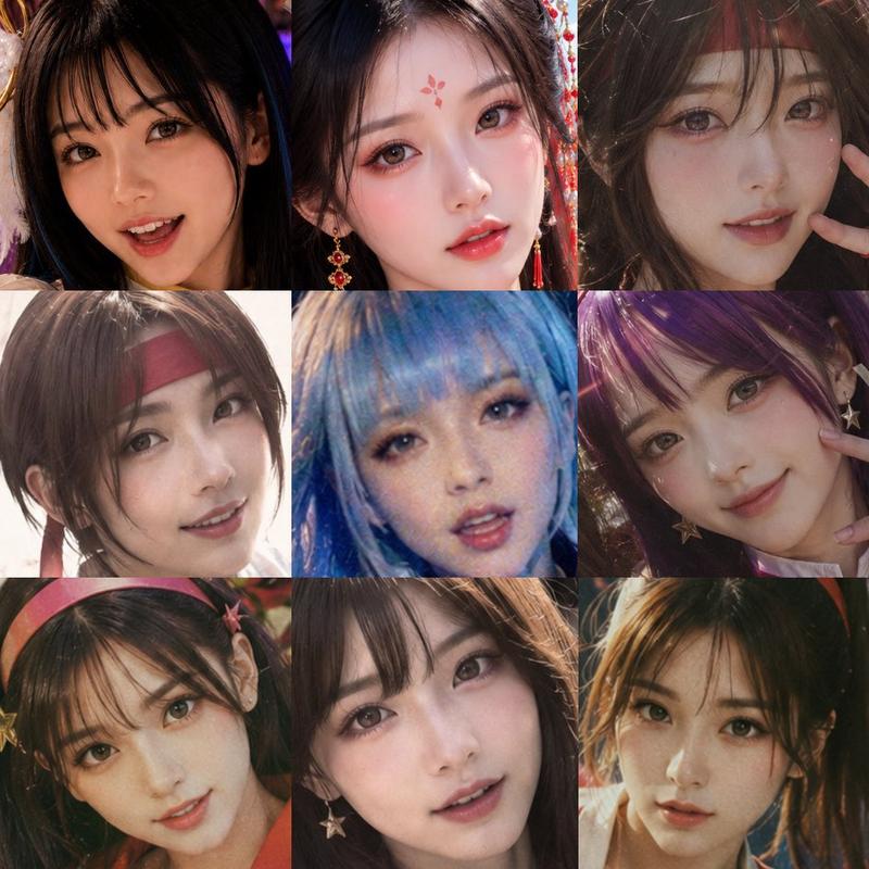 九宫格 AI 美颜人像拼贴