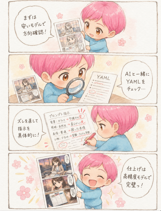 四格 AI 漫画工作流漫画