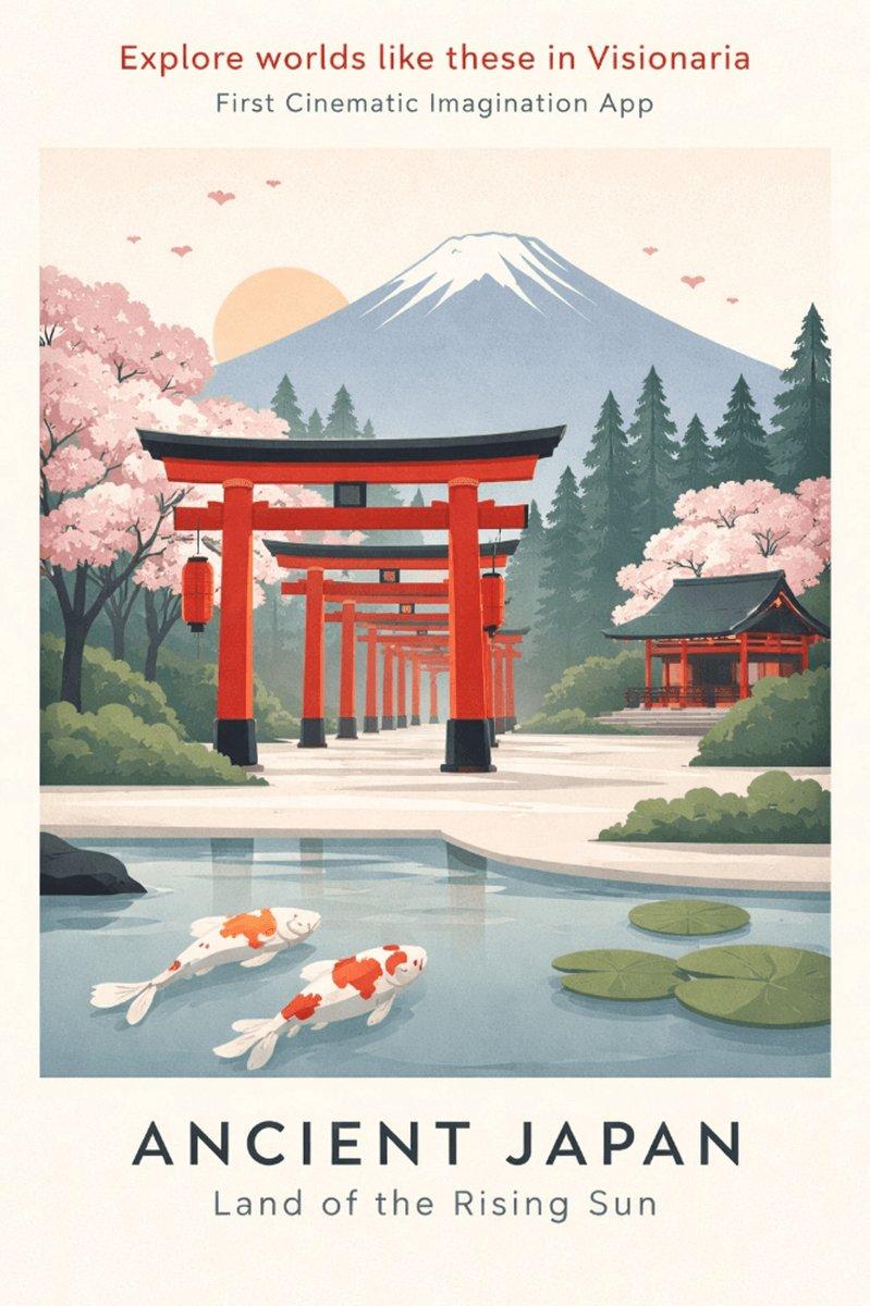 古代日本旅行海报