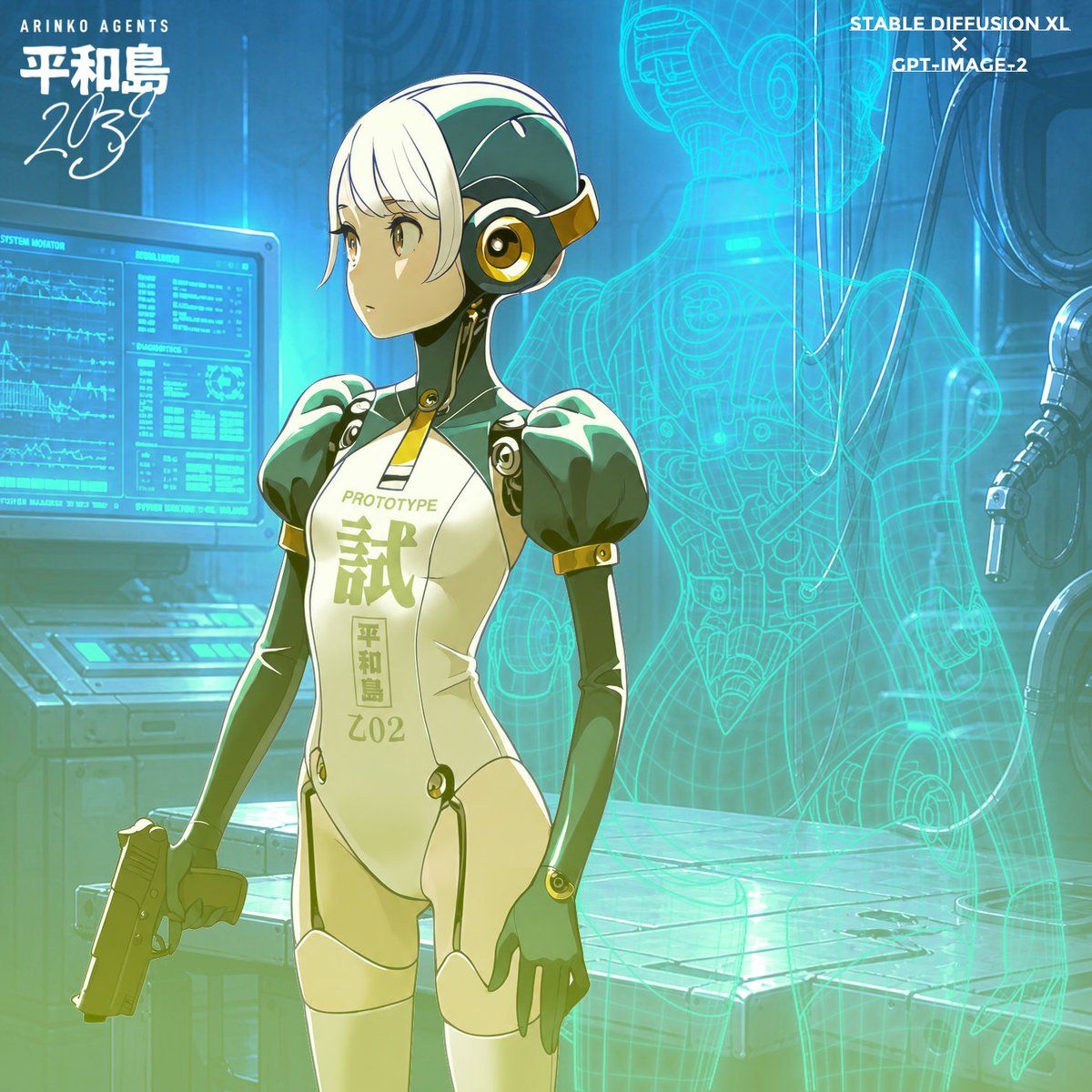 Anime Android Agent Lab Poster