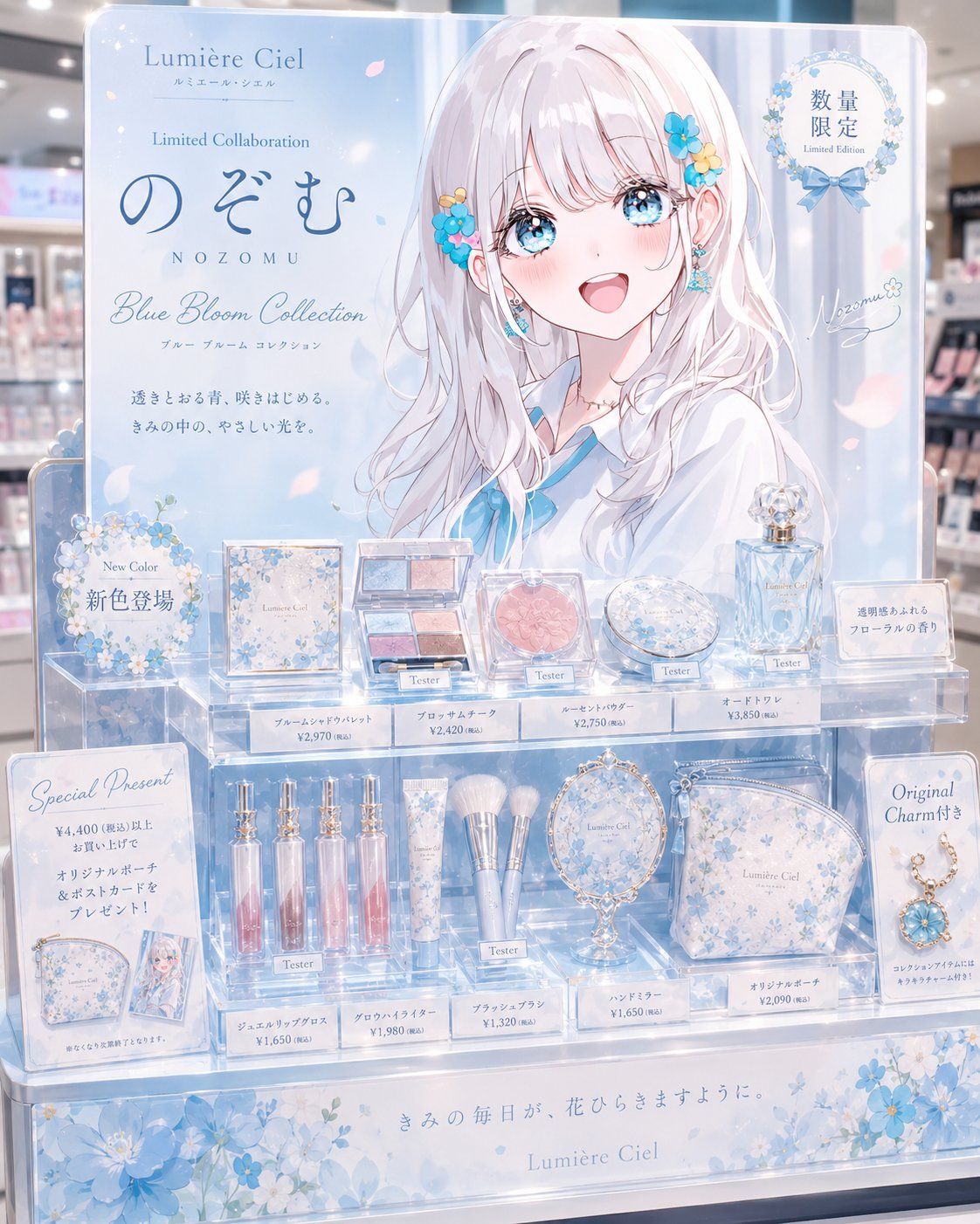 动漫限定化妆品展示柜