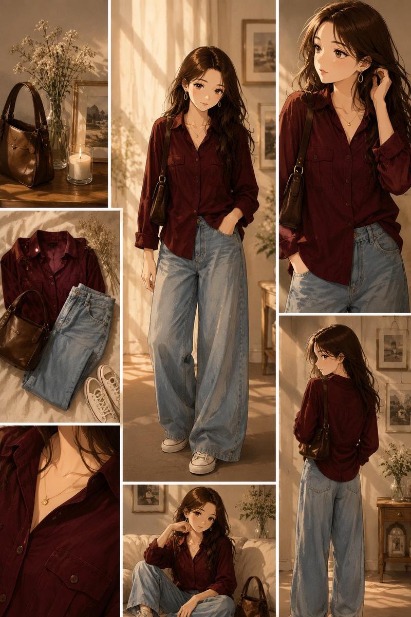 Anime Fashion Lookbook Collage