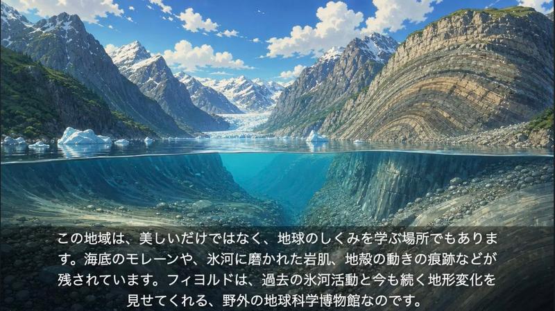 动漫风格冰川峡湾地质 Slides