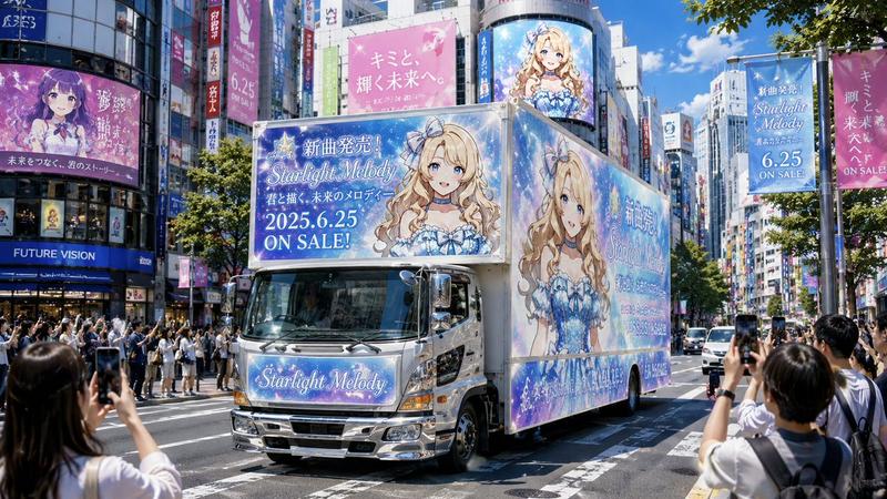 日本动漫偶像宣传车