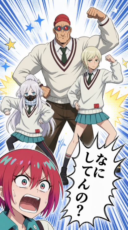 彩色动漫漫画跨页分镜