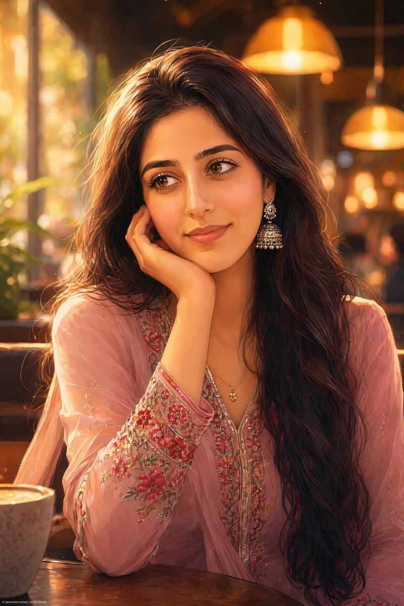 Anime Portrait of South Asian Woman