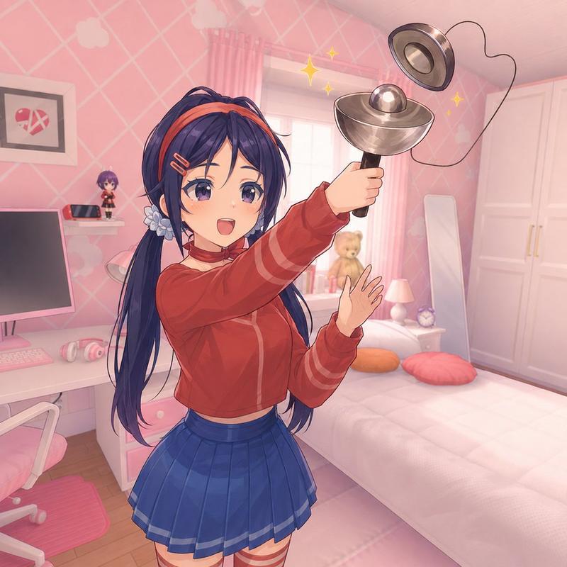 动漫少女陀螺事故