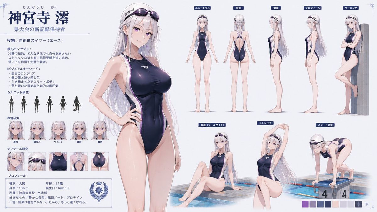 动漫游泳选手角色设定集