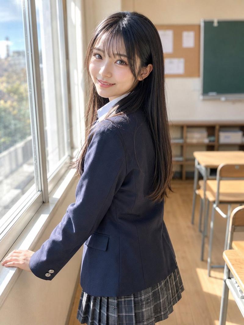 教室窗边的匿名女学生