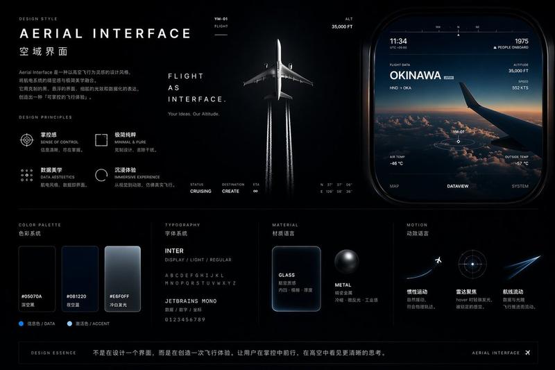航空主题 UI 设计系统项目