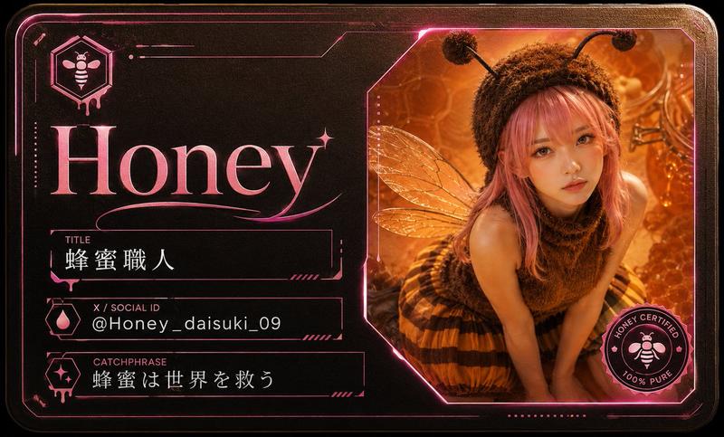 Honey Bee 创作者卡片