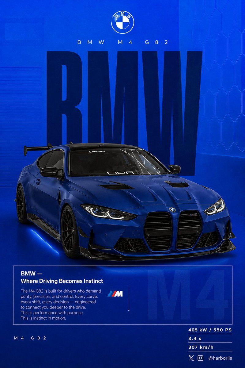 BMW 性能社交媒体海报